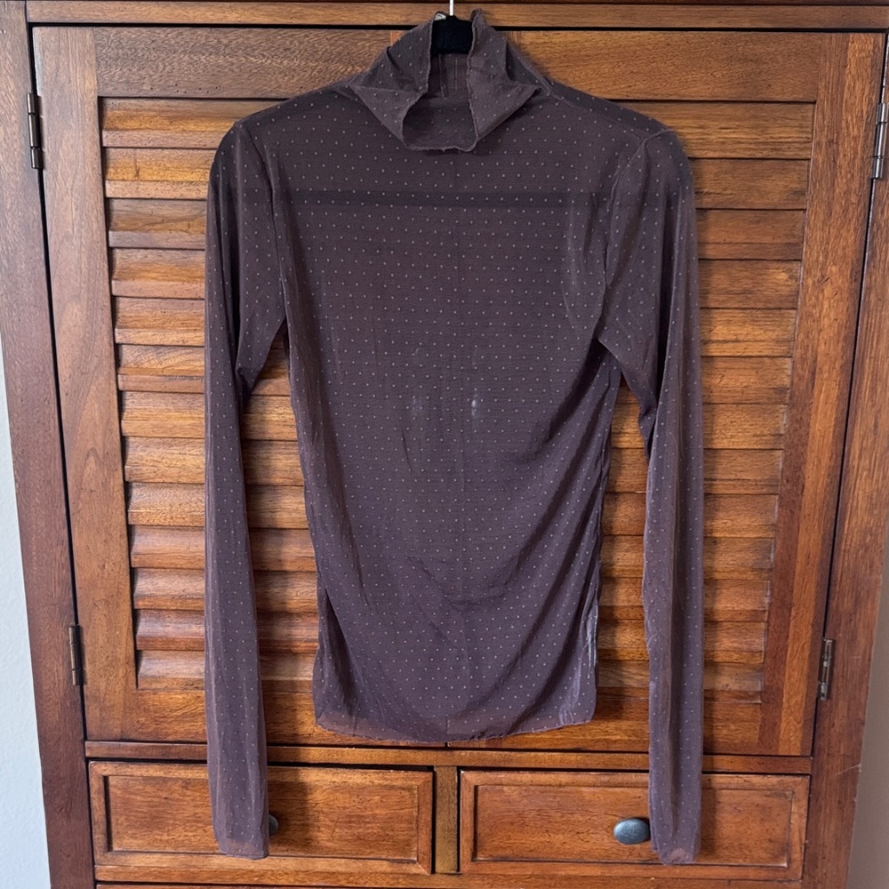 Free People Brown Long Sleeve Top